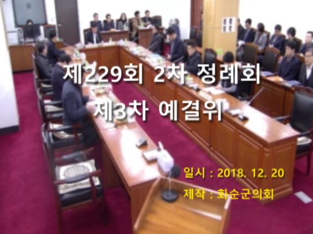 제229회 제3차 예산결산특별위원회